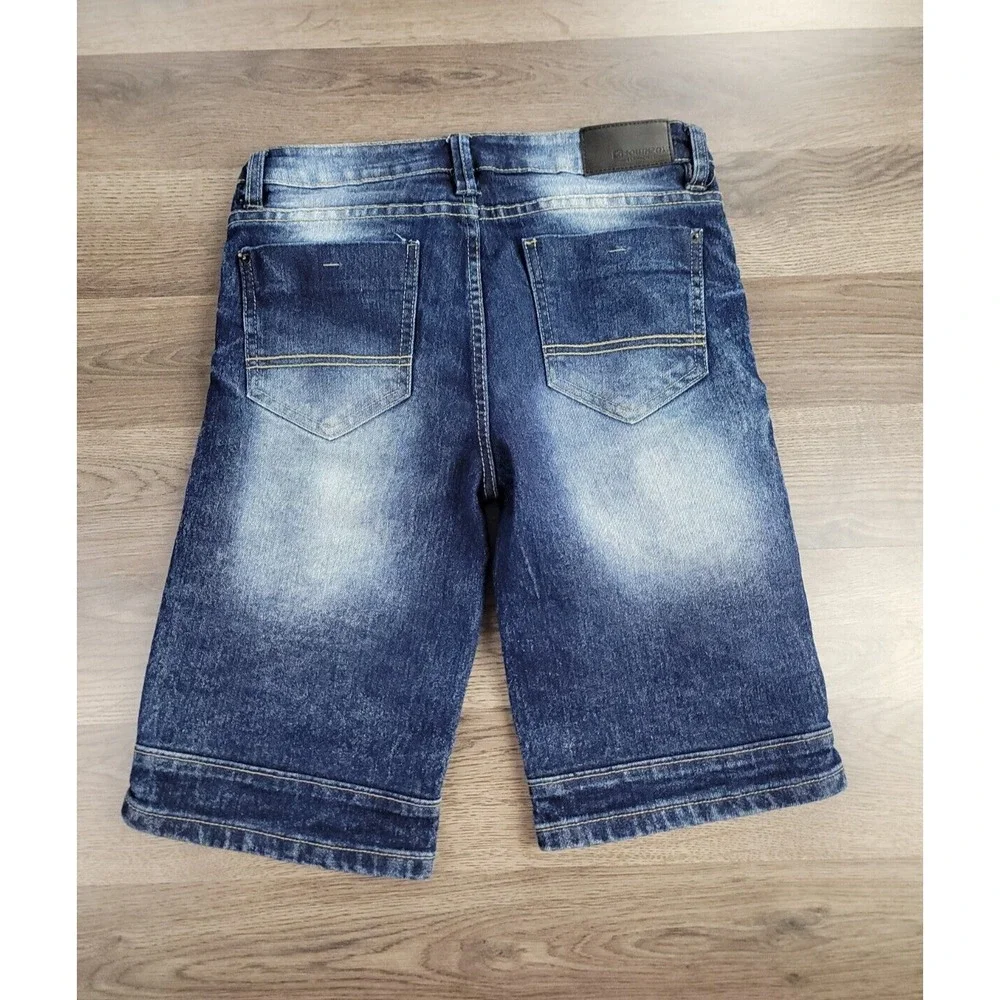 Southpole Jean Shorts Size 10 Dark Wash Y2K Mid Rise Youth Boys Denim Baggy Fit